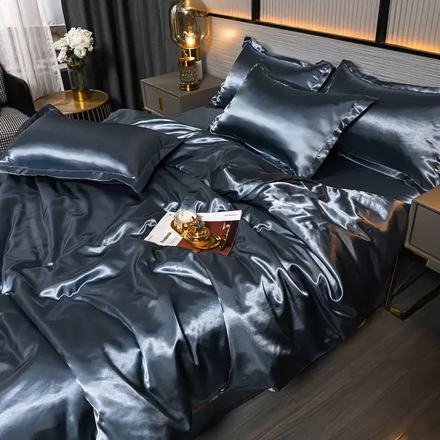 Single Color Satin Bedding Set for Maximum Comfort