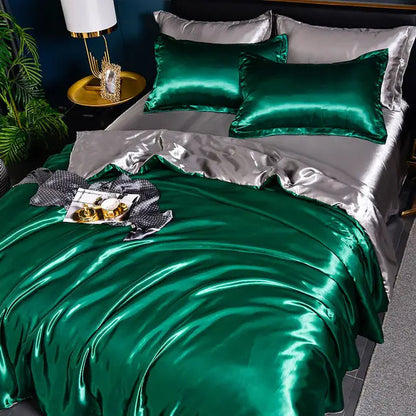 Single Color Satin Bedding Set for Maximum Comfort