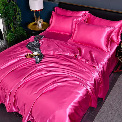 Single Color Satin Bedding Set for Maximum Comfort