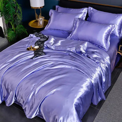 Single Color Satin Bedding Set for Maximum Comfort