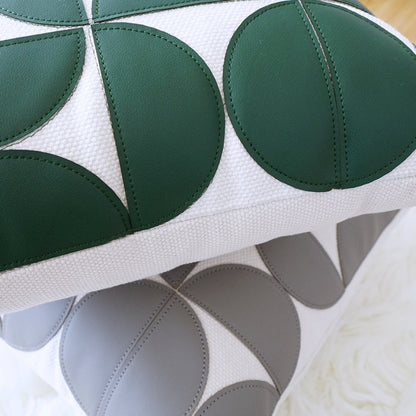 Chic Geometric Faux Leather Cushion Cover for Modern Homes