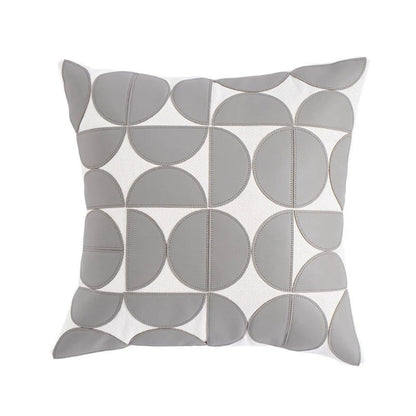 Chic Geometric Faux Leather Cushion Cover for Modern Homes