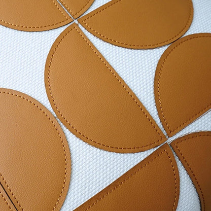 Chic Geometric Faux Leather Cushion Cover for Modern Homes