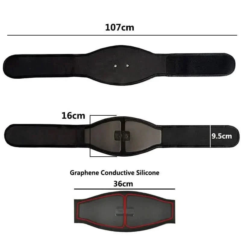 EMS Abdominal Muscle Stimulator Belt for Core Toning and Training, Adjustable Intensity for Home Fitness