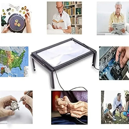 Lighted Folding Magnifier for Reading and Table Use
