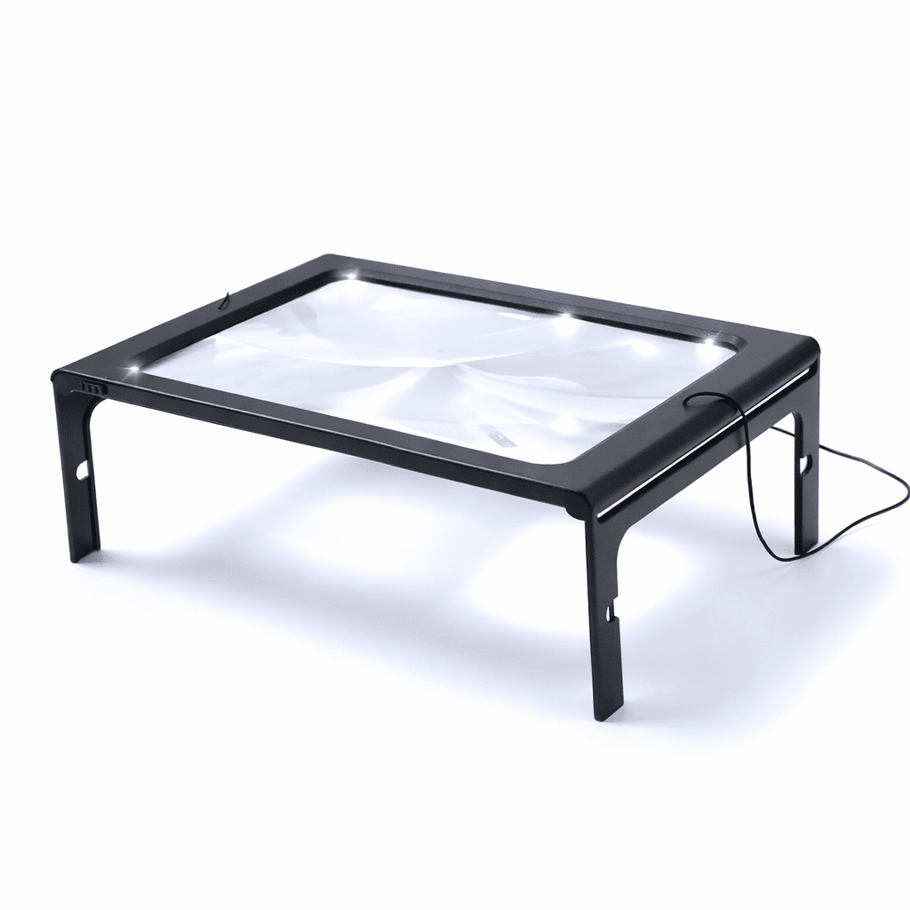 Lighted Folding Magnifier for Reading and Table Use