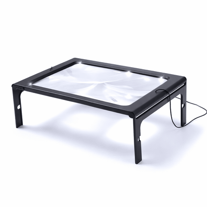 Lighted Folding Magnifier for Reading and Table Use
