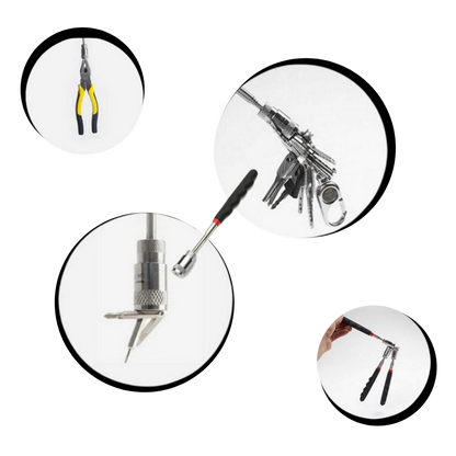 Extendable Magnetic Retrieval Tool with LED Light