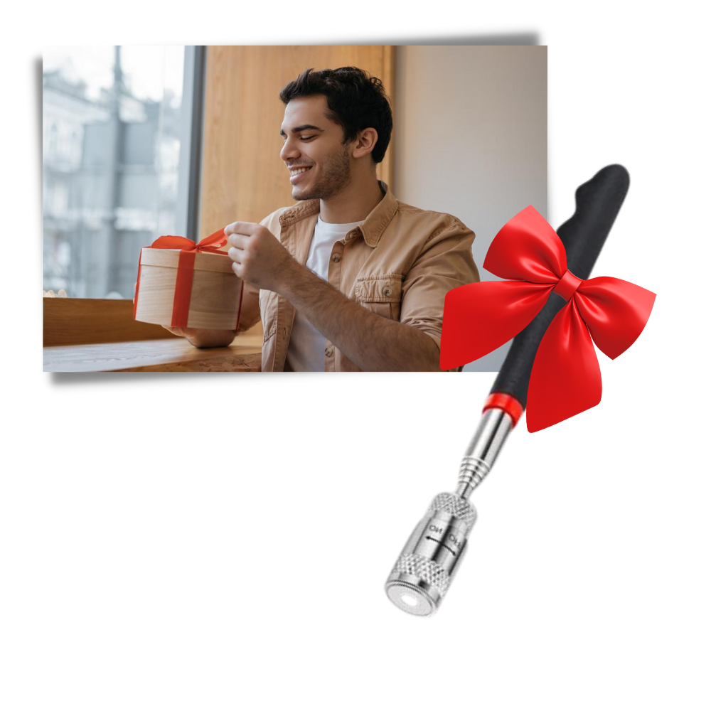 Extendable Magnetic Retrieval Tool with LED Light