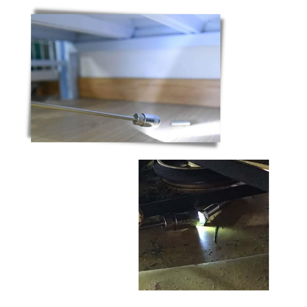 Extendable Magnetic Retrieval Tool with LED Light