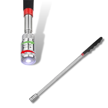 Extendable Magnetic Retrieval Tool with LED Light