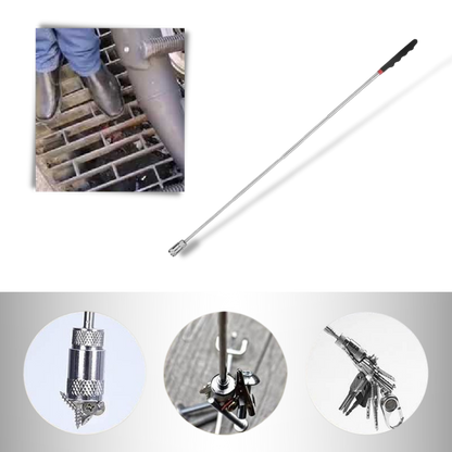 Extendable Magnetic Retrieval Tool with LED Light