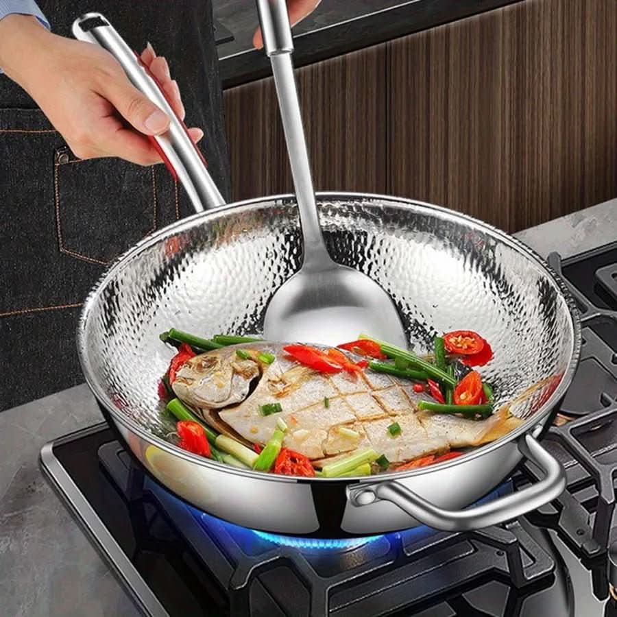 Round Bottom Cooking Wok Pan