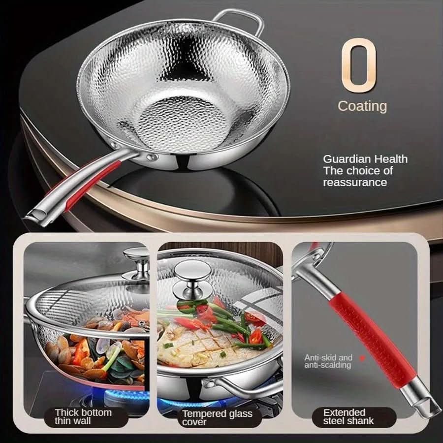Round Bottom Cooking Wok Pan