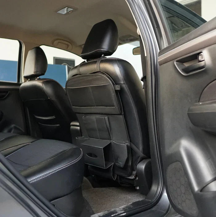 Stylish Backseat Organizer for a Tidy Car Interior - LuxuraDrive Elite