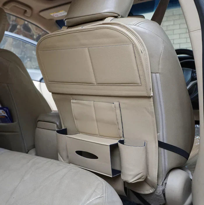 Stylish Backseat Organizer for a Tidy Car Interior - LuxuraDrive Elite