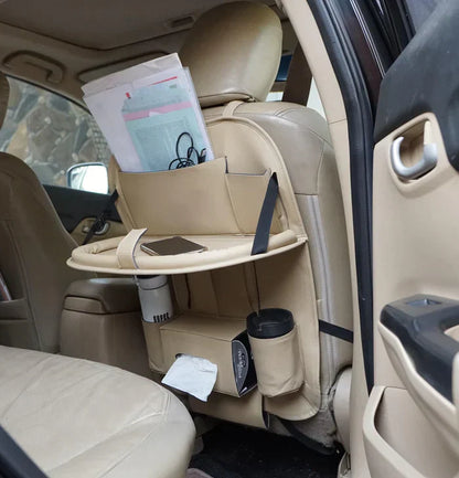 Stylish Backseat Organizer for a Tidy Car Interior - LuxuraDrive Elite
