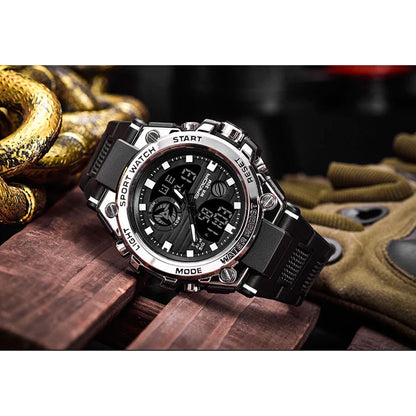 Military Men's Watch with Analog and Digital Functions – Rugged Design