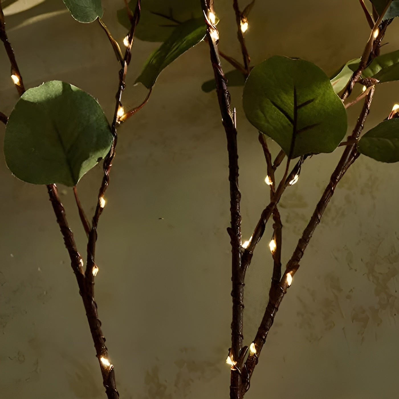 Natural Olive Branch LED Lamp for Ambient Lighting – EverLeaf Light