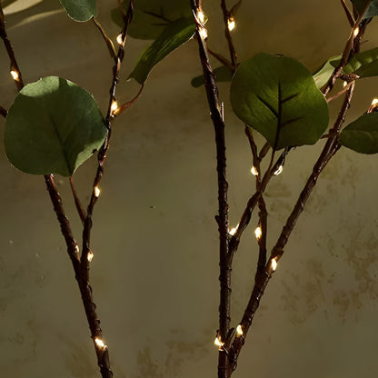Natural Olive Branch LED Lamp for Ambient Lighting – EverLeaf Light