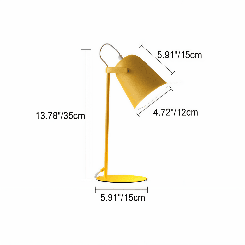 Adjustable Yellow Nordic Desk Lamp – Macaron Style Table Light
