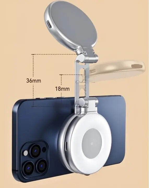 Portable Selfie Ring Light with Clamp – Magnetic and Rechargeable LumiClip