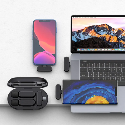 Dual-Function Wireless Microphone for Effortless Recording