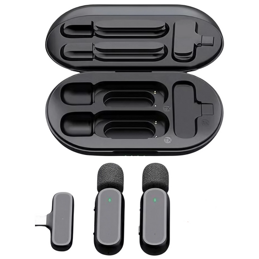 Dual-Function Wireless Microphone for Effortless Recording