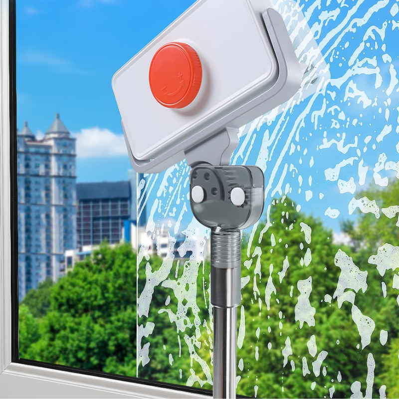 CrystalClear Magnetic Window Cleaner with Adjustable Grip