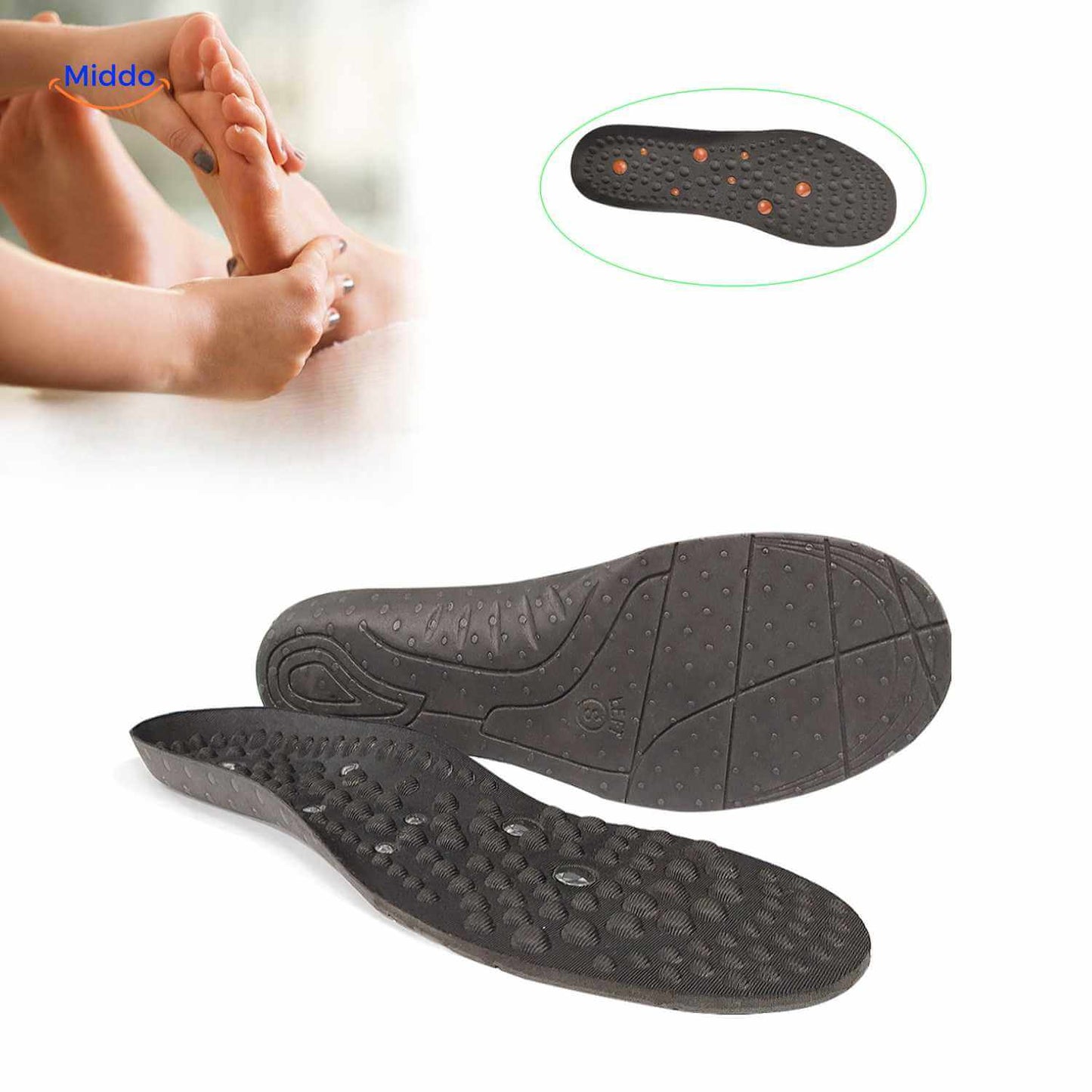 Comfort Insoles with Breathable, Shock-Absorbing Design for Support
