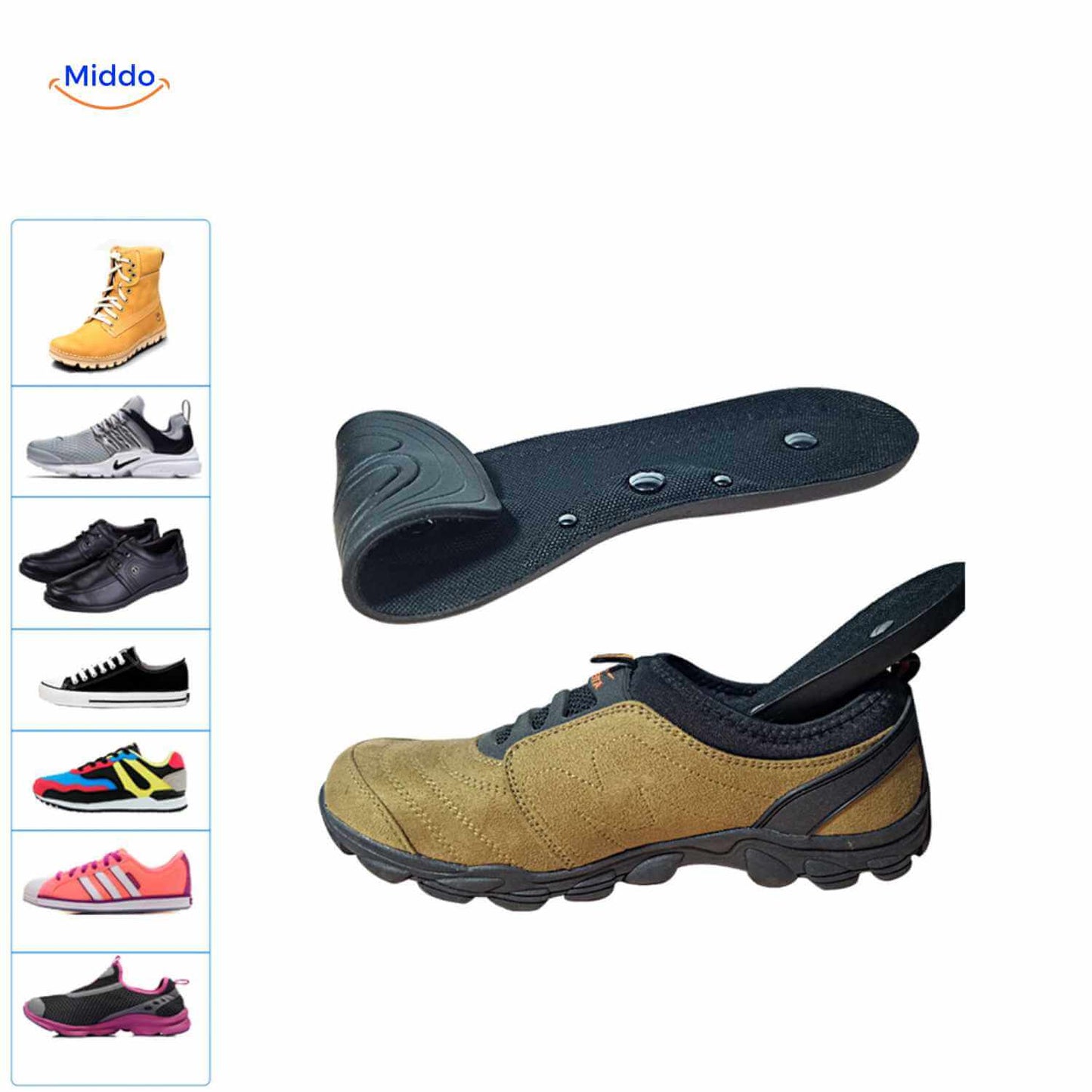 Comfort Insoles with Breathable, Shock-Absorbing Design for Support