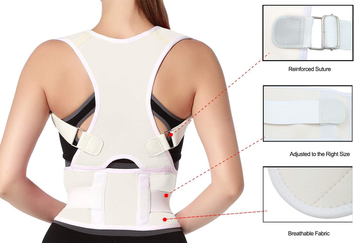 Posture Guardian: Adjustable Magnetic Back Support