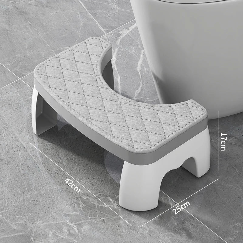 Portable Toilet Step Stool with Non-Slip Design
