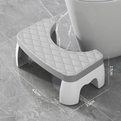 Portable Toilet Step Stool with Non-Slip Design