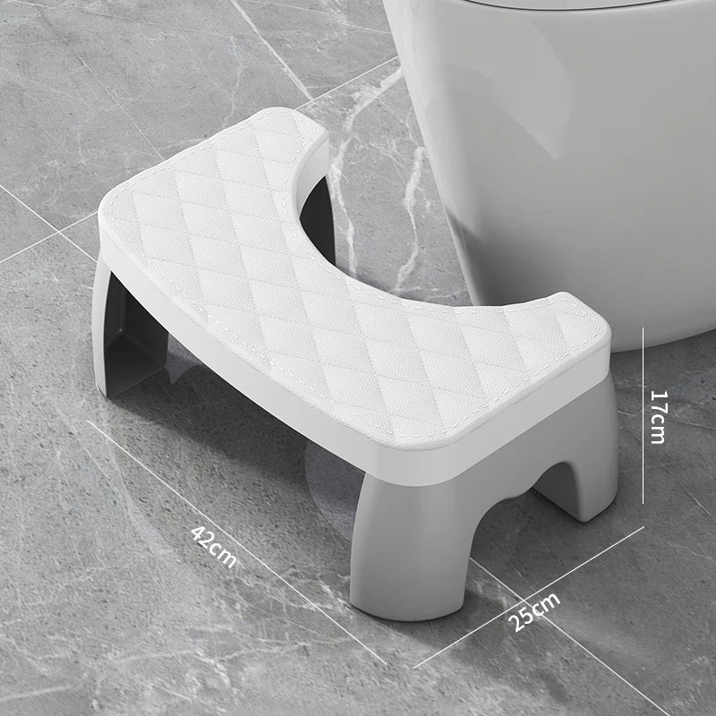 Portable Toilet Step Stool with Non-Slip Design