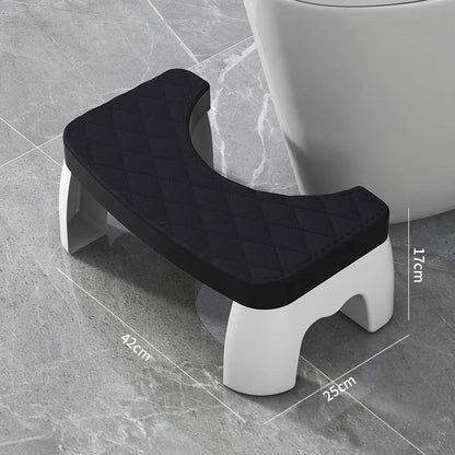 Portable Toilet Step Stool with Non-Slip Design