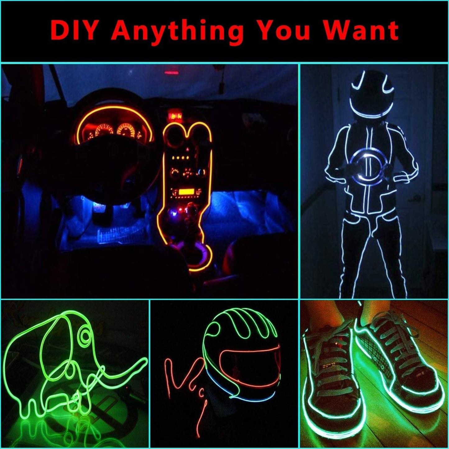 LED Ambient Lighting for Car Interior – 4-in-1 Design
