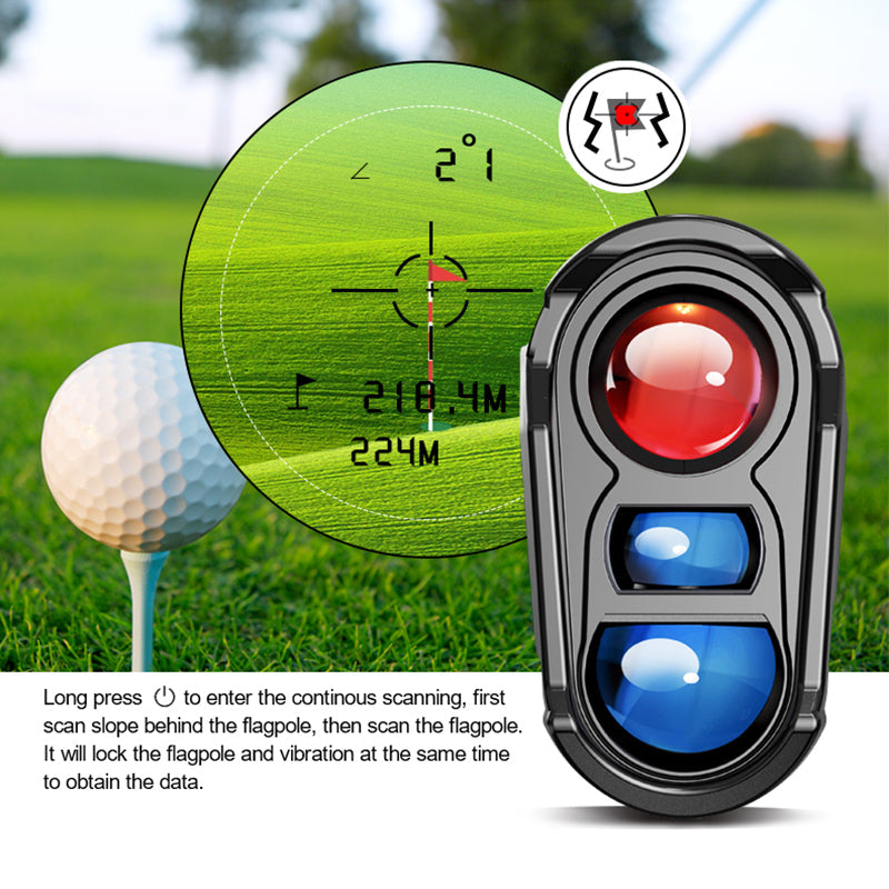 Golf Laser Rangefinder with Slope Adjustment for Professionals