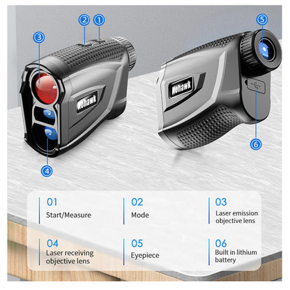 Golf Laser Rangefinder with Slope Adjustment for Professionals