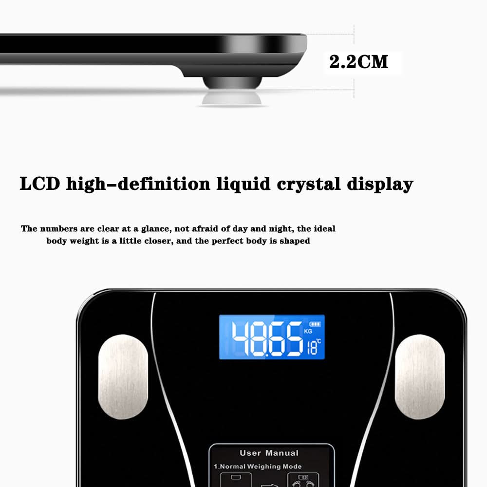 Smart Body Weight Scale with LCD Display for Daily Health Tracking