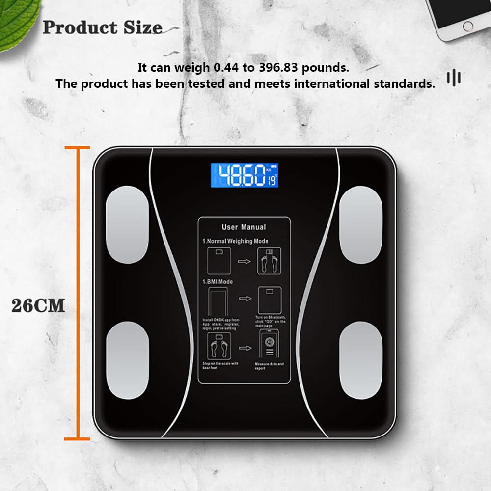 Smart Body Weight Scale with LCD Display for Daily Health Tracking