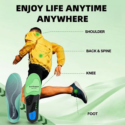 Everyday Comfort Insoles with High Arch Support for Feet