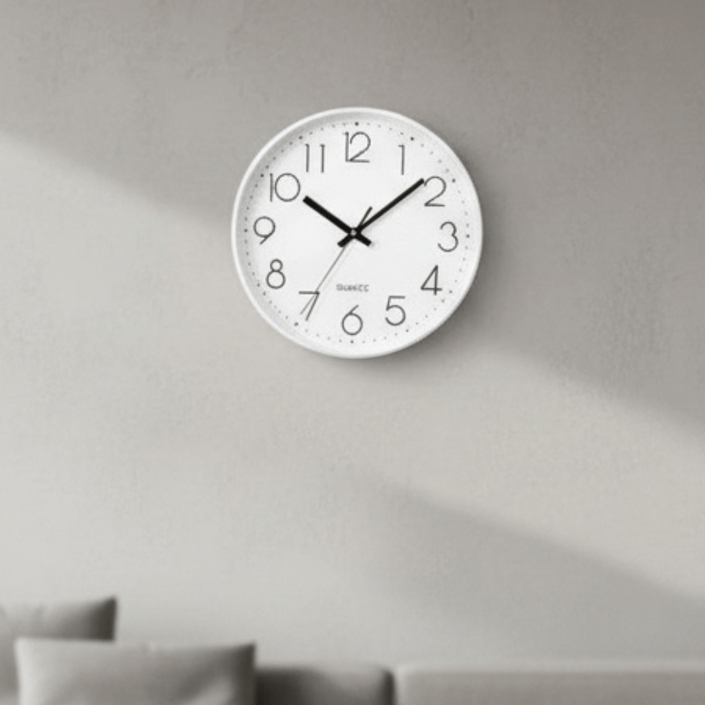Silent 12-Inch Wall Clock – Non-Ticking Modern Design for Home & Office