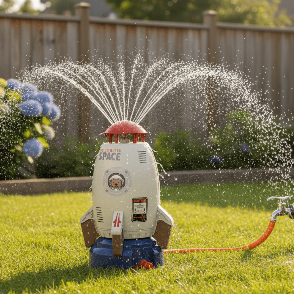 Water Sprinkler Toy with Rotating Function for Outdoor Fun