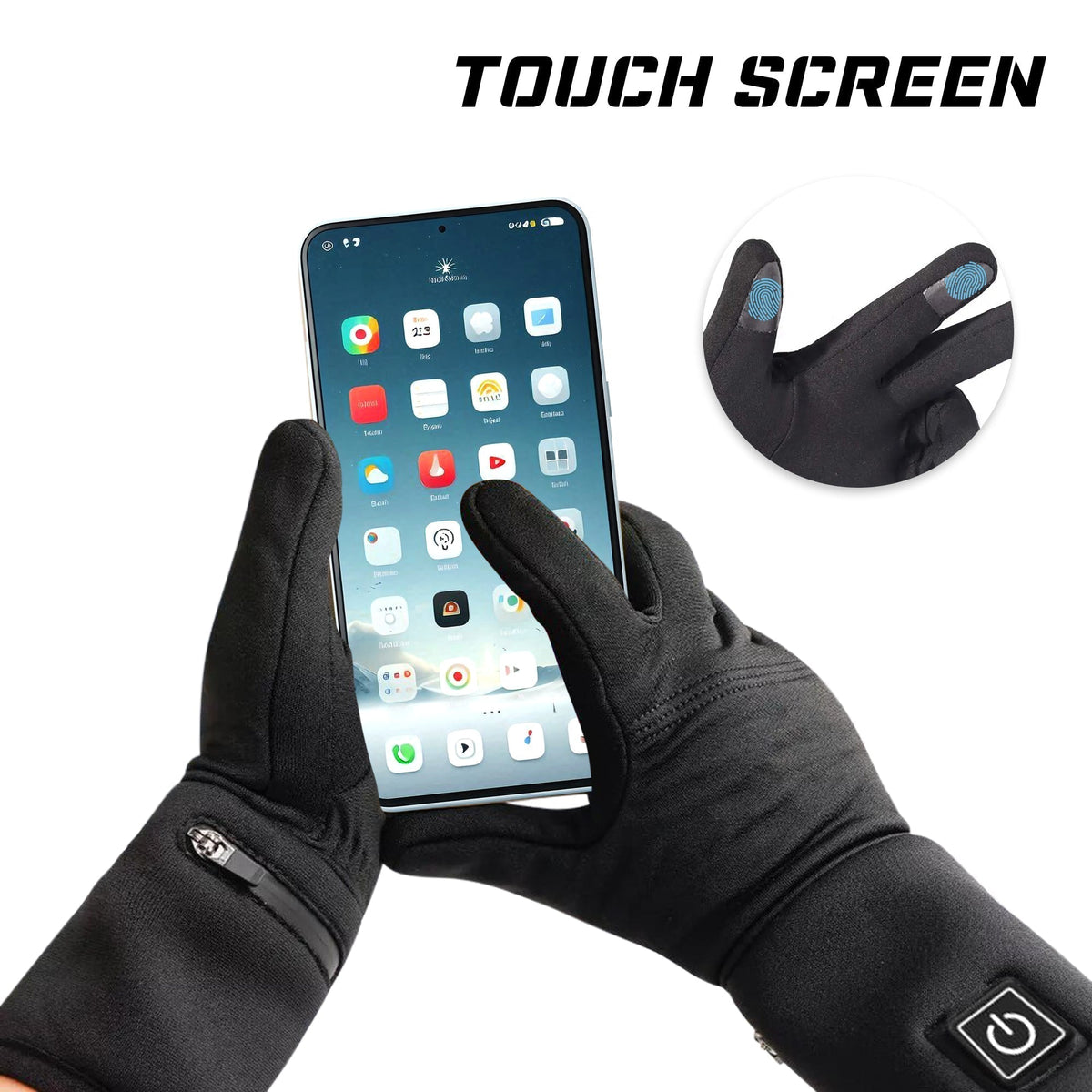 Rechargeable Winter Warmth Gloves with 3 Heat Settings