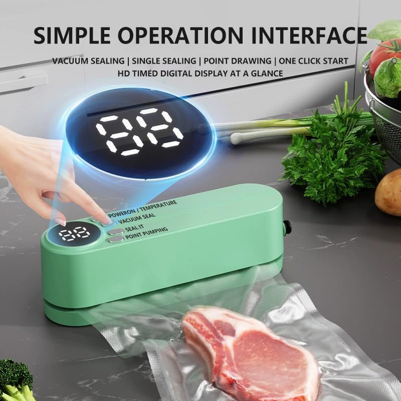 Cordless Food Vacuum Sealer with USB-C | Compact Preservation Device