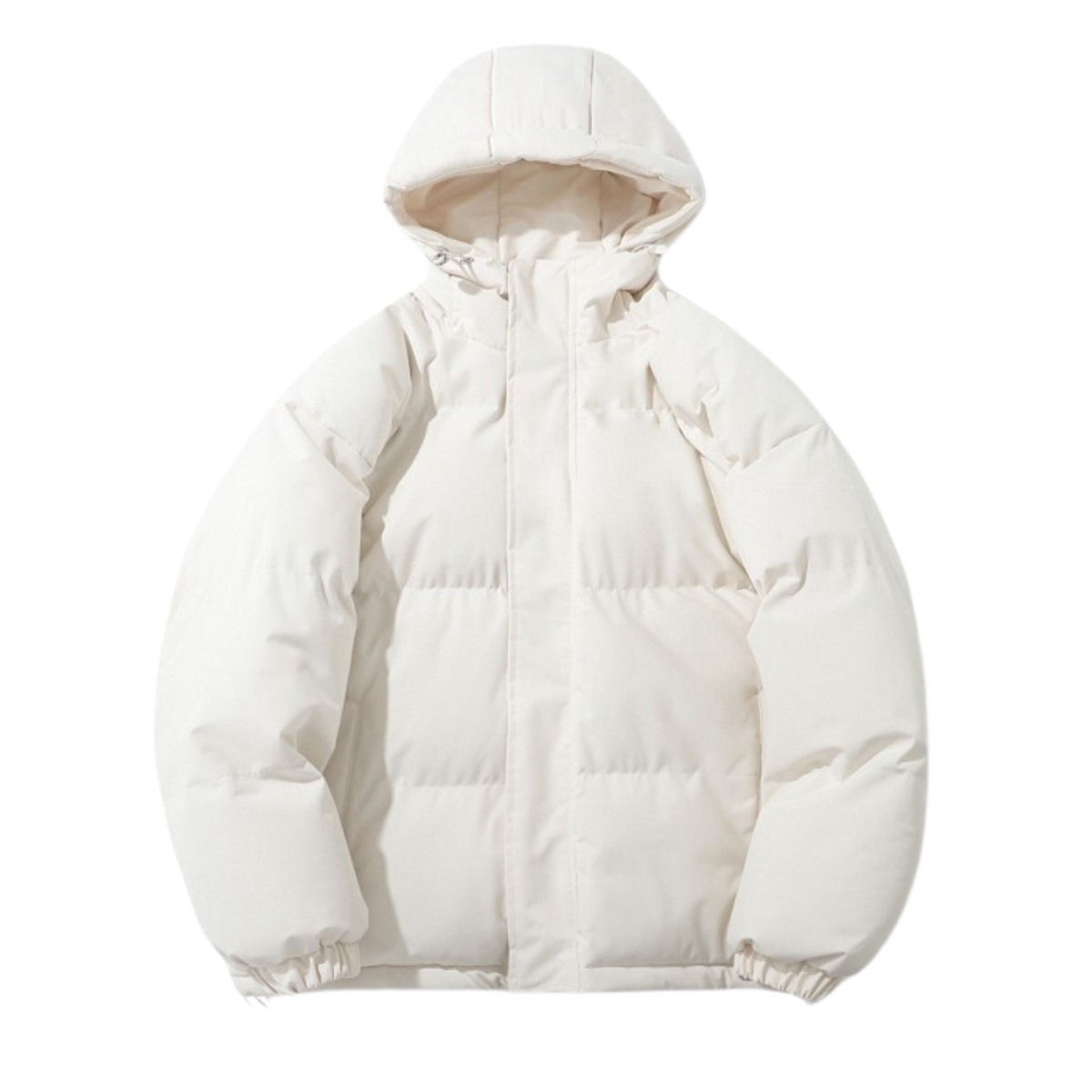 Cotton-Lined Winter Coat for All Genders with Detachable Hood