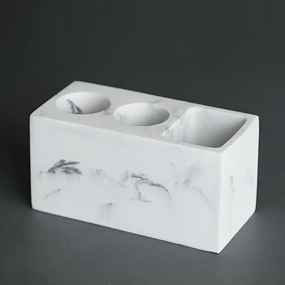 Elegant Resin Toothbrush Organizer for a Tidy Bathroom