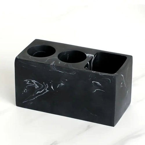 Elegant Resin Toothbrush Organizer for a Tidy Bathroom