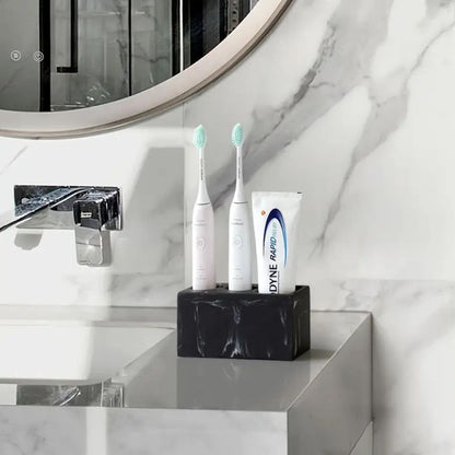 Elegant Resin Toothbrush Organizer for a Tidy Bathroom